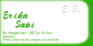 erika sapi business card